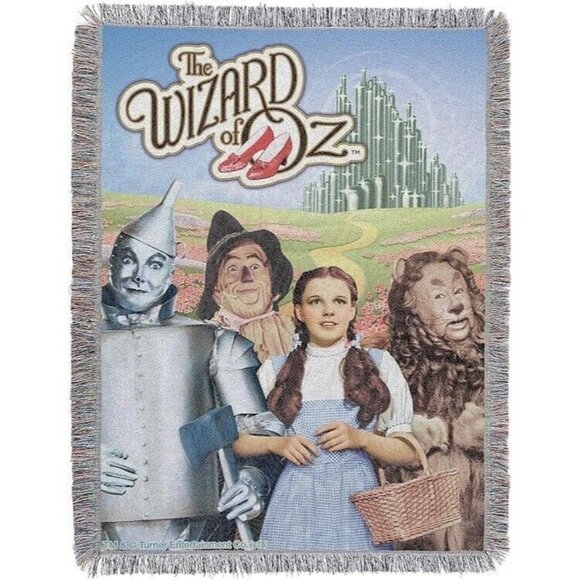 Warner Bros Other - New The Wizard of Oz Movie Gift Throw Blanket Dorothy Scarecrow Emerald City NIP